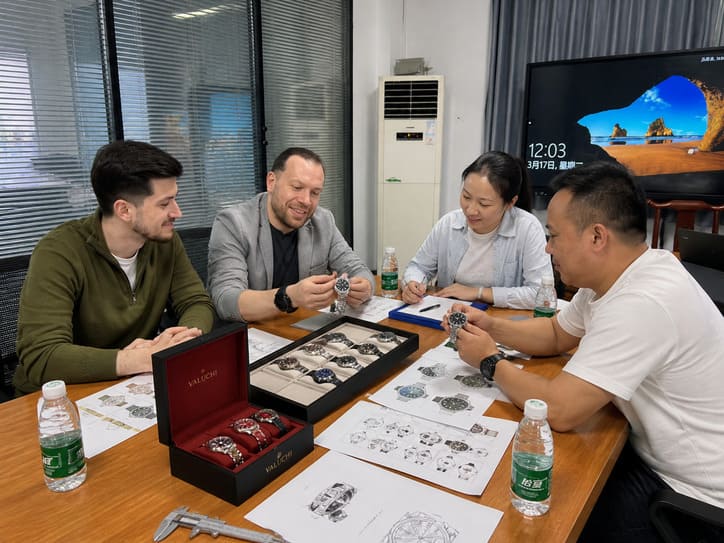 OEM watch development discussion with client