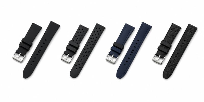 Silicone sport watch straps in vibrant colors