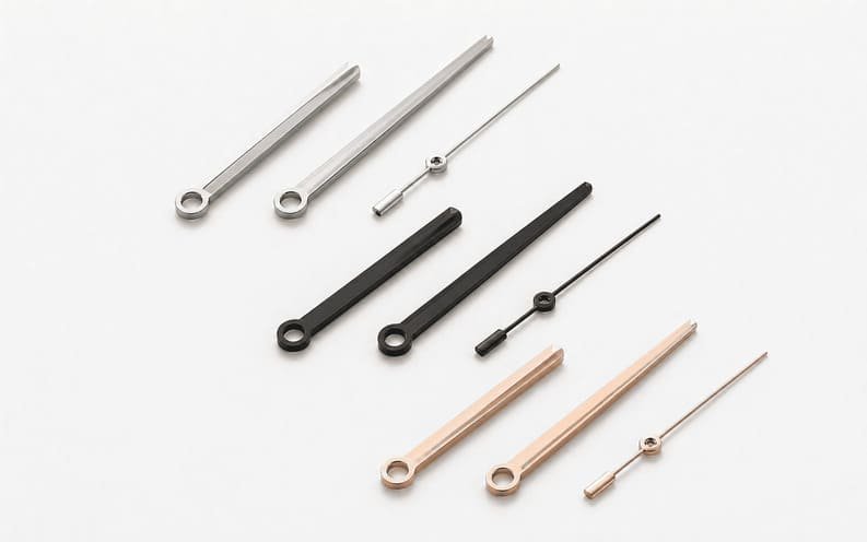 Baton style watch hands