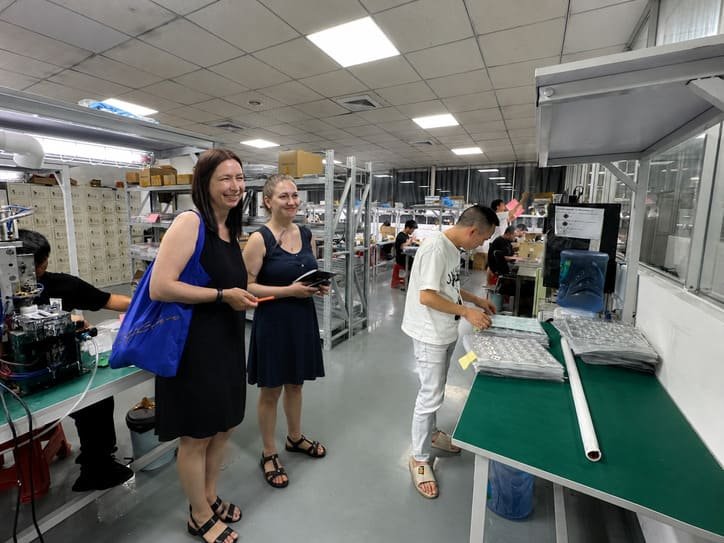 Client visiting watch production facility