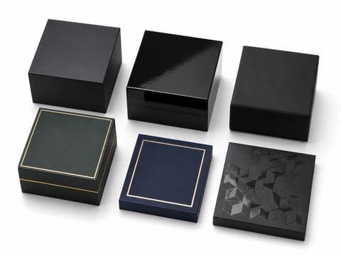 Exterior finish examples including matte, gloss and foil stamping