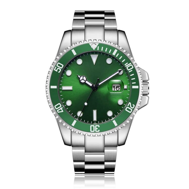 Premium Stainless Steel Diver Watch for Men – Green Dial