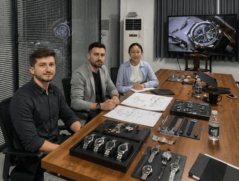 Watch components and craftsmanship detail