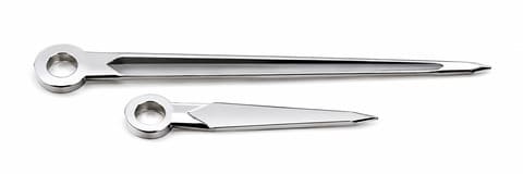 Mirror polished watch hands