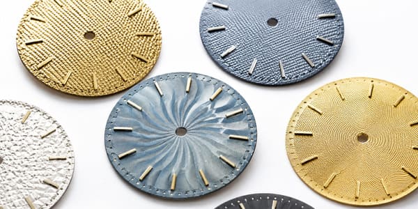 Dial texture and embossing