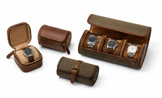 Branded watch travel case