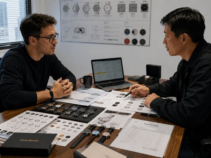 A collection of custom watches showing different designs and styles.