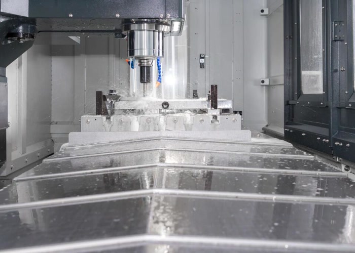 CNC machine cutting a complex watch lug